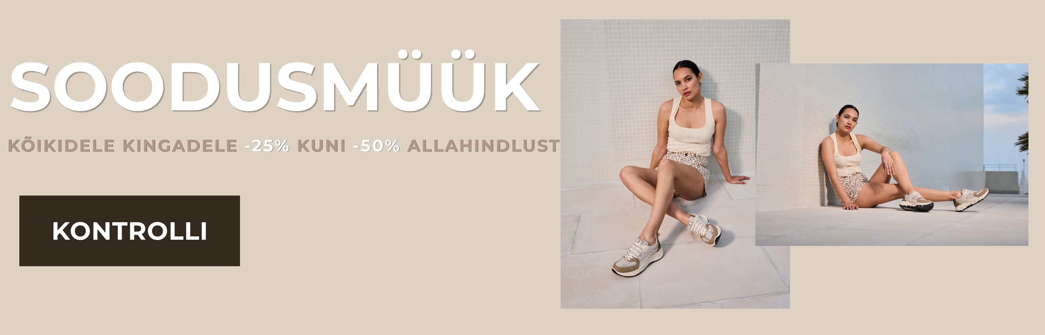 Kõikidele kingadele -25% kuni -50% allahindlust